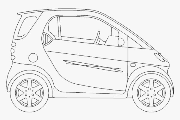 Машина раскраска маленькая