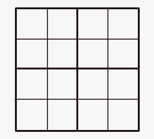 Разделение рисунка на квадраты