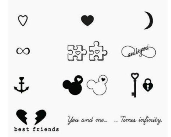 Маленькие рисунки тату для пары