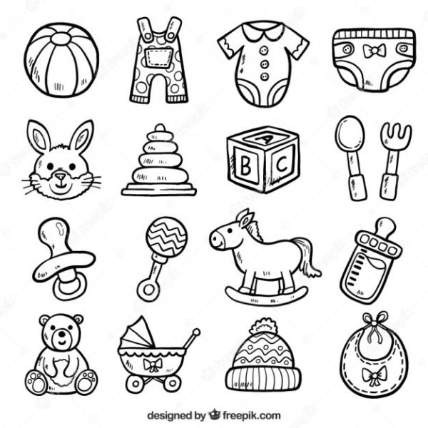 Игрушки черно белые