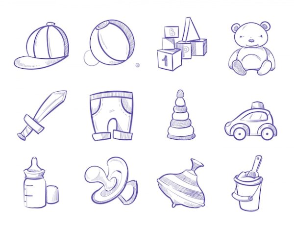 Графическое изображение детских игрушек