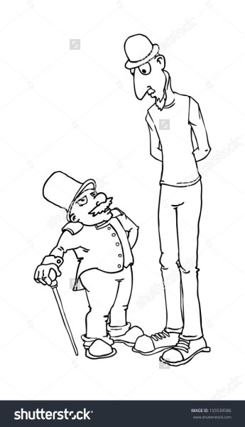 Высокий человек рисунок