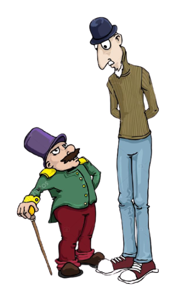 Высокий человек мультяшный