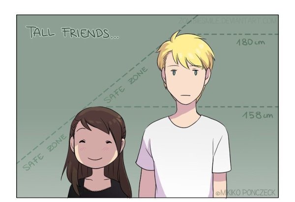 Высокий парень и девушка арт
