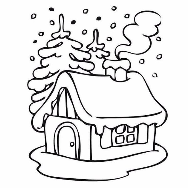 Новогодние рисунки для срисовки милые