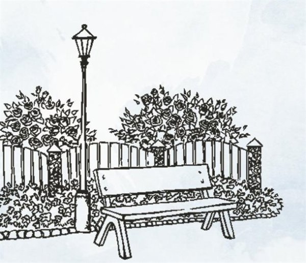 Скамейка раскраска
