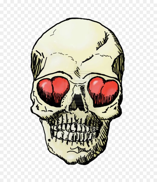 Контурные тату череп