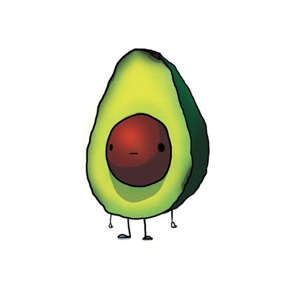 Авокадо мультяшный