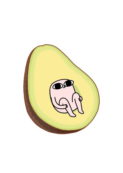 Наклейки "авокадо"