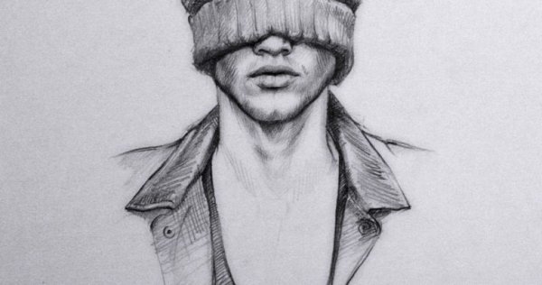 Рисунок парня карандашом