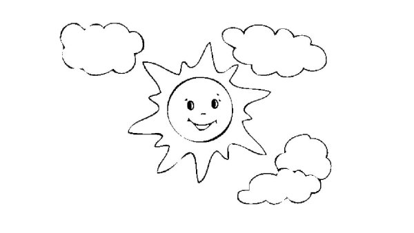Раскраска. Солнышко