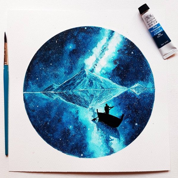 Рисунки космоса для срисовки