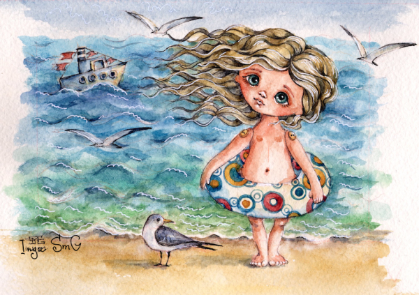 Рисование моря для дошкольников