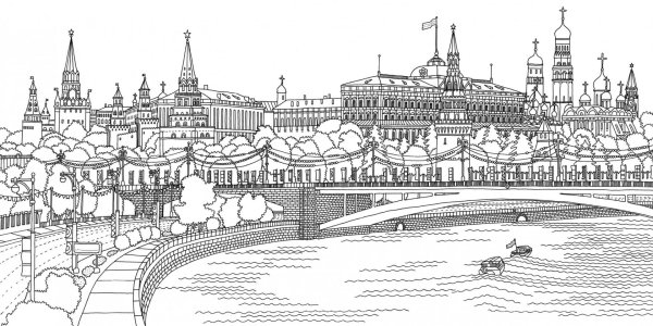 Московский Кремль раскраска