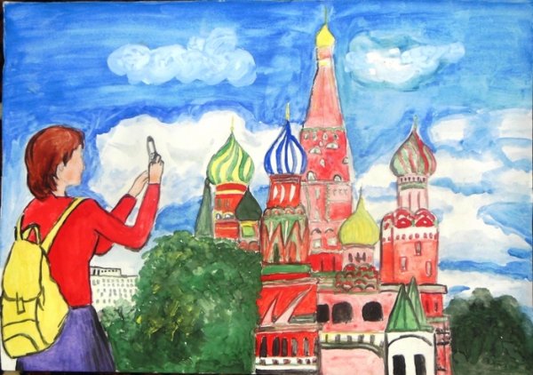 Москва рисунок для детей