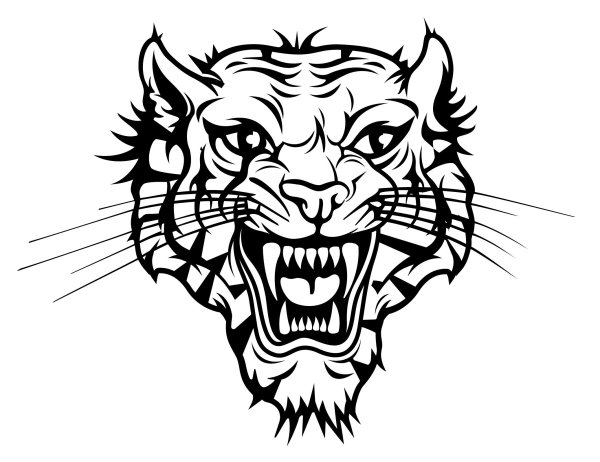 Оскал тигра тату эскиз