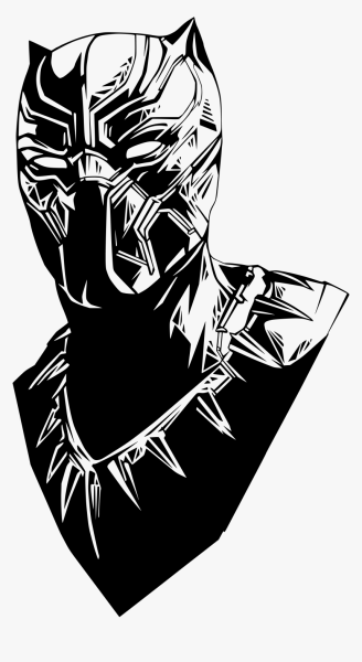 Трафарет черной пантеры Марвел