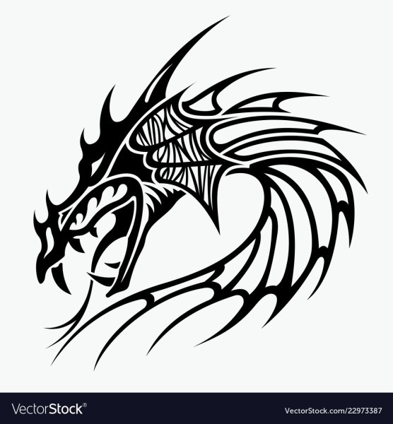 Тату трайбл дракон