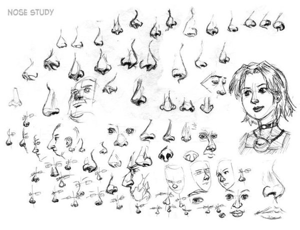 Нос нарисованный в паинте