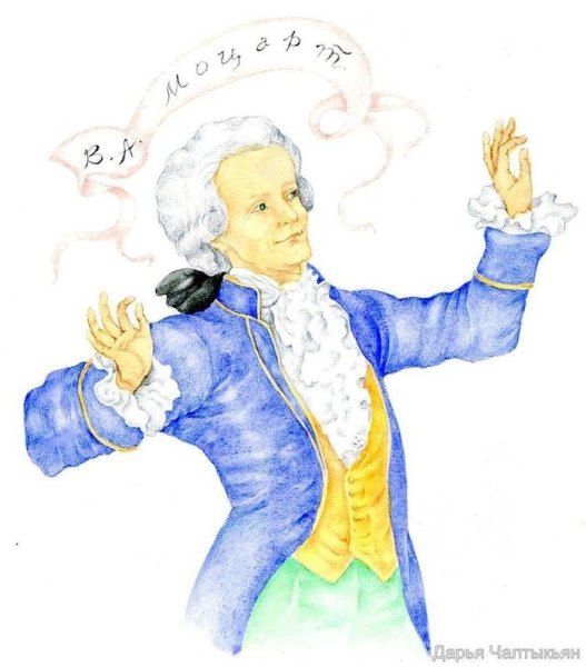 Нарисовать Моцарта