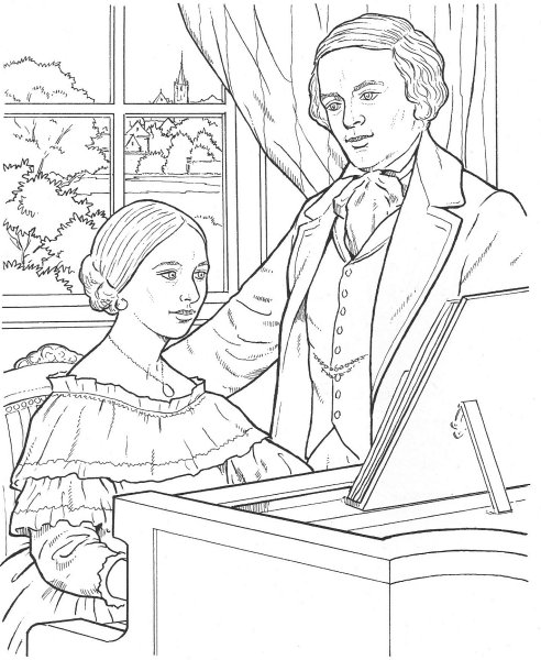 Моцарт раскраска