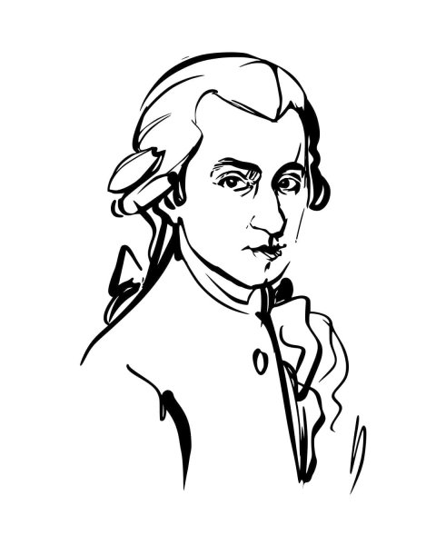 Вольфганг Амадей Моцарт нарисовать