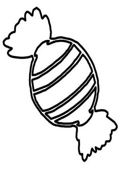 Трафарет на окно конфета