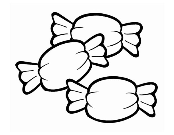 Конфета раскраска для детей