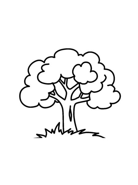 Дерево раскраска для детей