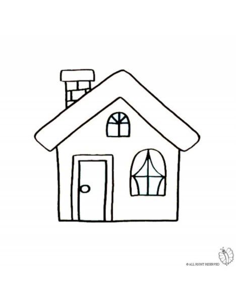 Раскраска. Домики
