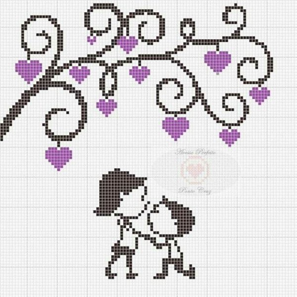 Простые схемы вышивки крестом