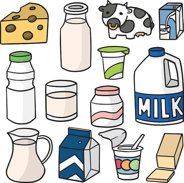 Рисовать молочные продукты