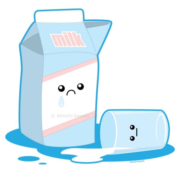 Пакет молока мультяшный