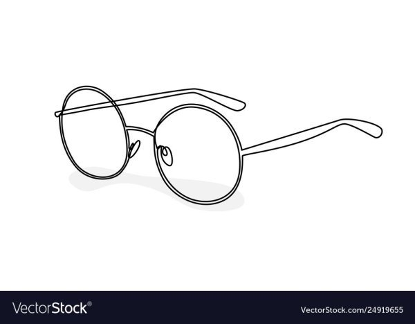 Распечатка чёрно белая очки