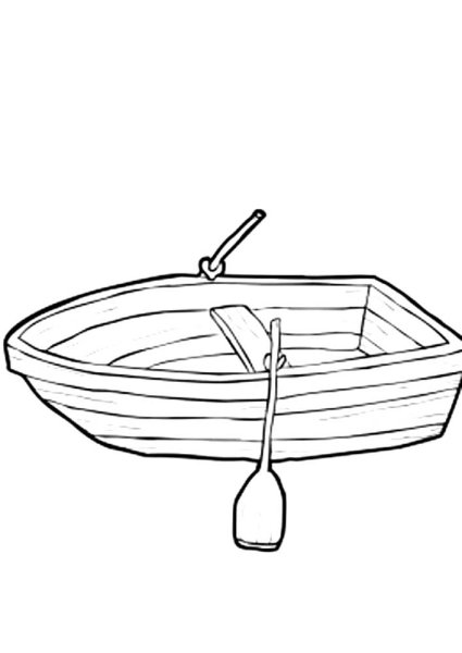 Лодка раскраска