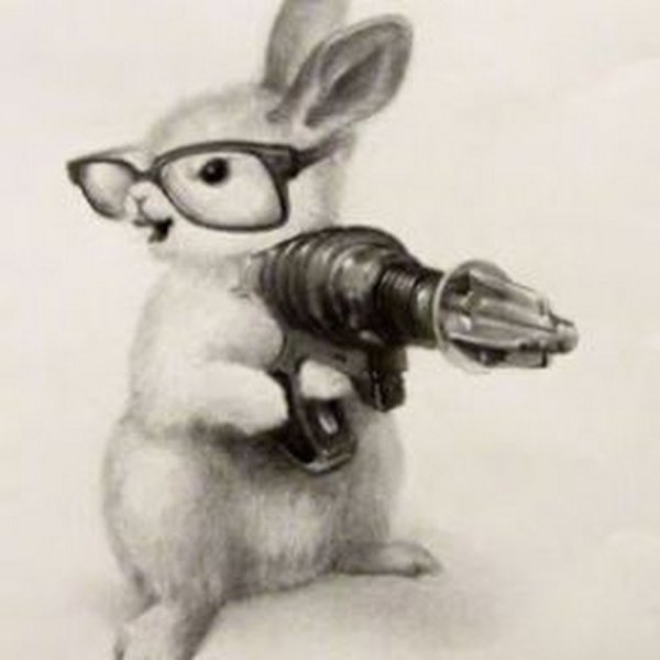 Кролик с оружием