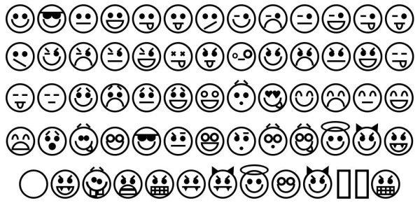 Смайлики маленькие картинки для распечатки