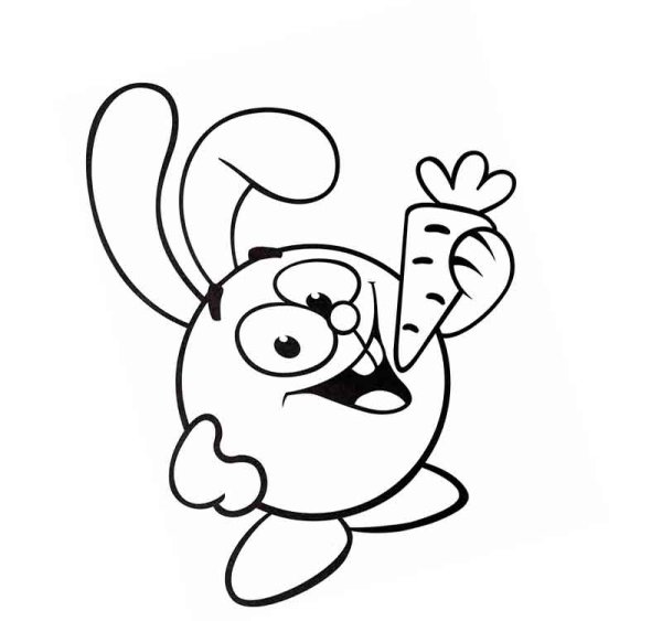 Ёжик из смешариков раскраска