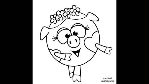 Совунья из смешариков картинки раскраска