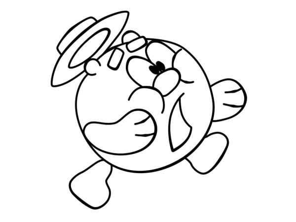 Крош и Лосяш раскраска