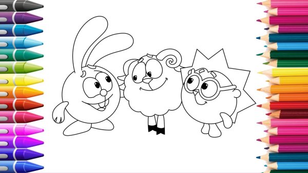 Смешарики раскраска Копатыч