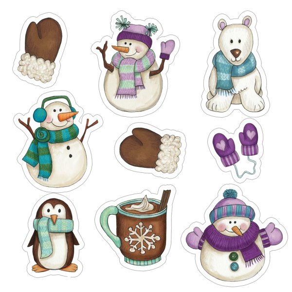 Зимние наклейки