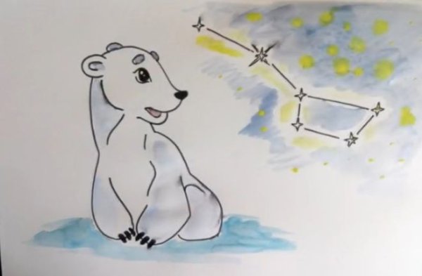 Созвездиемаоой медведицы схема