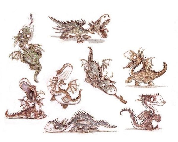 Иллюстрации Kei Acedera дракончики