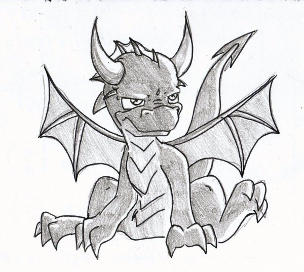 Рисунок дракончика для срисовки