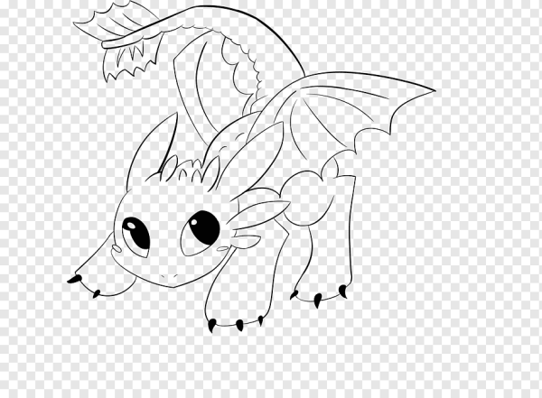 Раскраска дракон ночная фурия