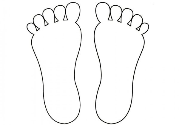 Трафарет стопы