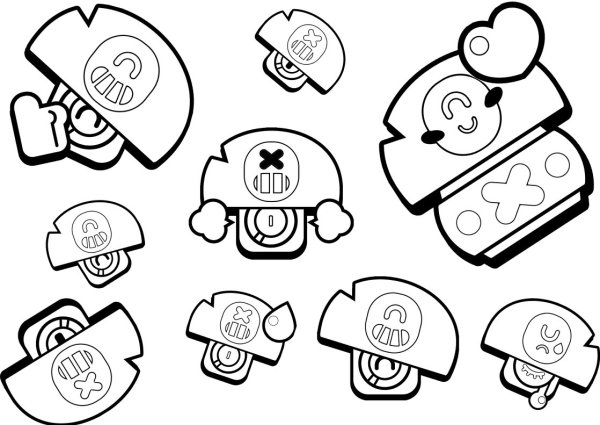 Раскраска Браво старс эмодзи