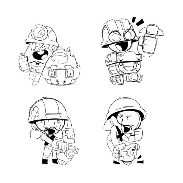 Раскраски Браво старс значки БРАВЛЕРОВ