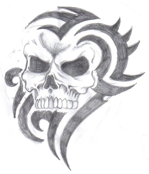 Тату черепа легкие